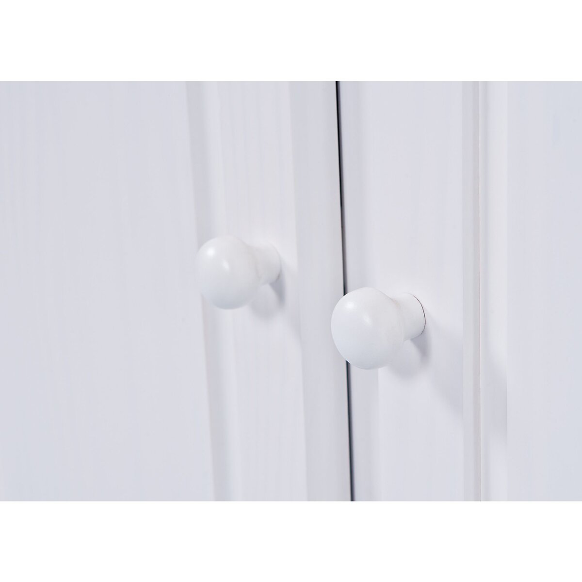 Buffet bas pin massif blanc - LUIS