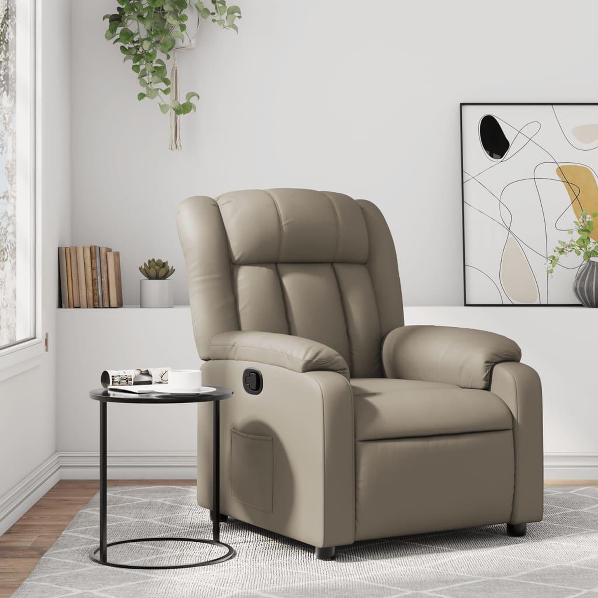 VIDAXL Fauteuil inclinable Cappuccino Similicuir