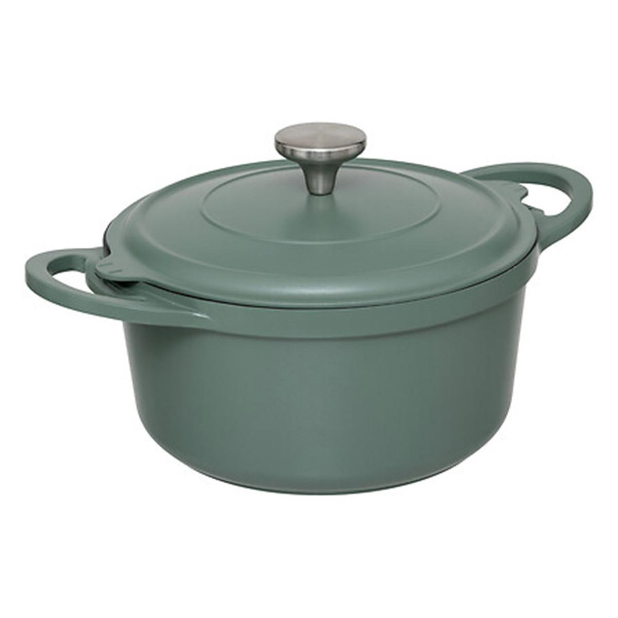 Voir la diapositive 4 : FIVE Cocotte avec panier vapeur  kirk  24cm vert olive