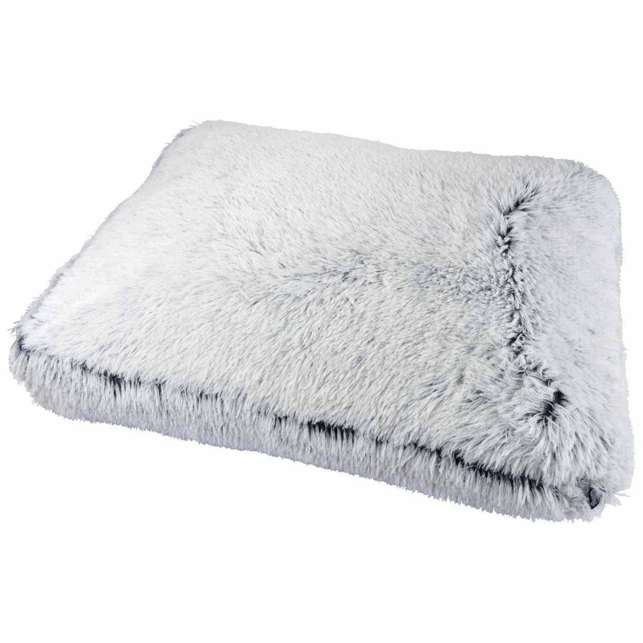 LOVE STORY Panier rond chien & chat  fluffy  100cm blanc chiné