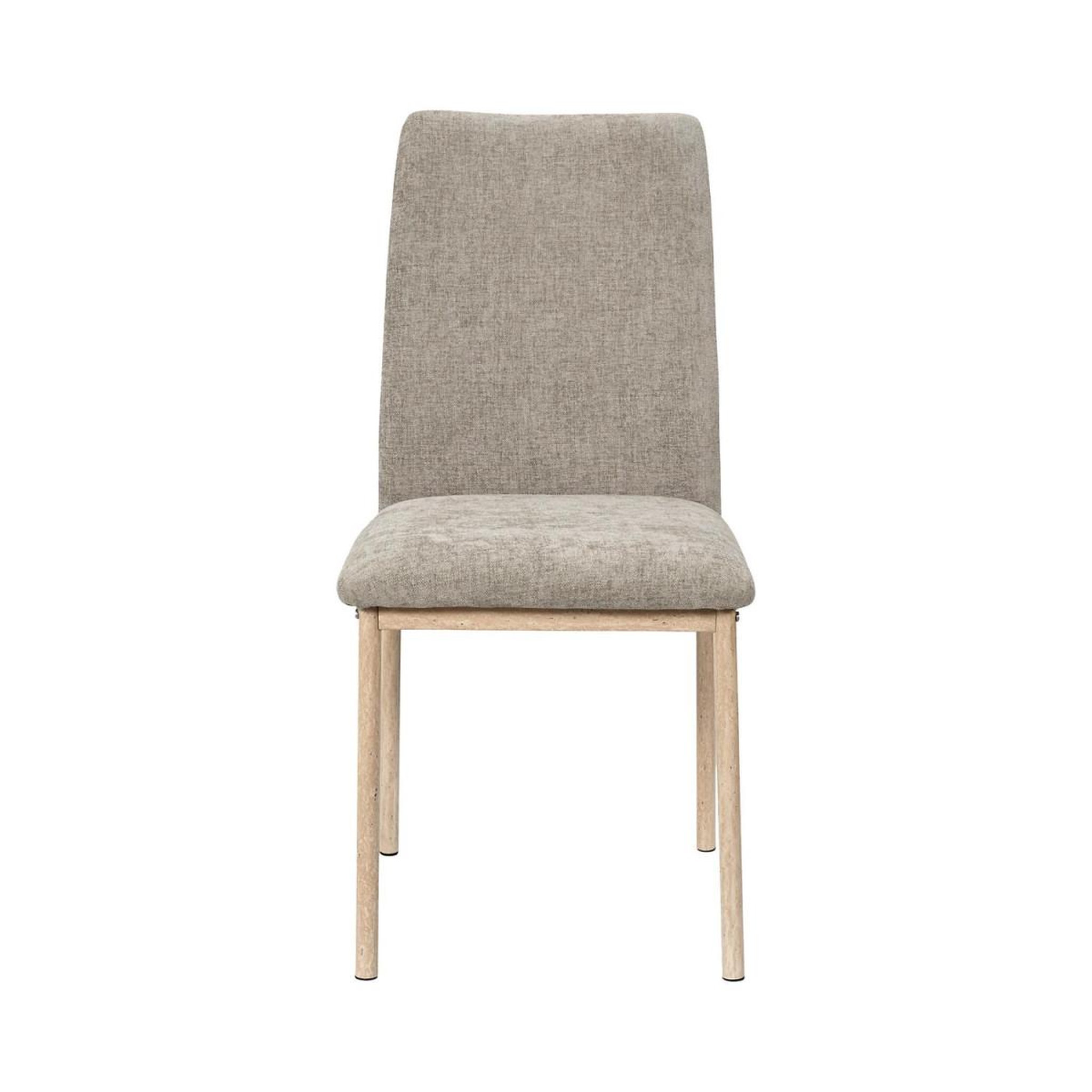 Voir la diapositive 3 : The Home Deco Factory Lot de 2 chaises de table  emilia  91cm taupe