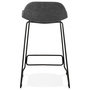Voir la diapositive 5 : Paris Prix Tabouret de Bar Design  Sochi  85cm Gris Foncé & Noir