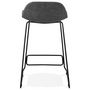 Voir la diapositive 5 : Paris Prix Tabouret de Bar Design  Sochi  85cm Gris Foncé & Noir