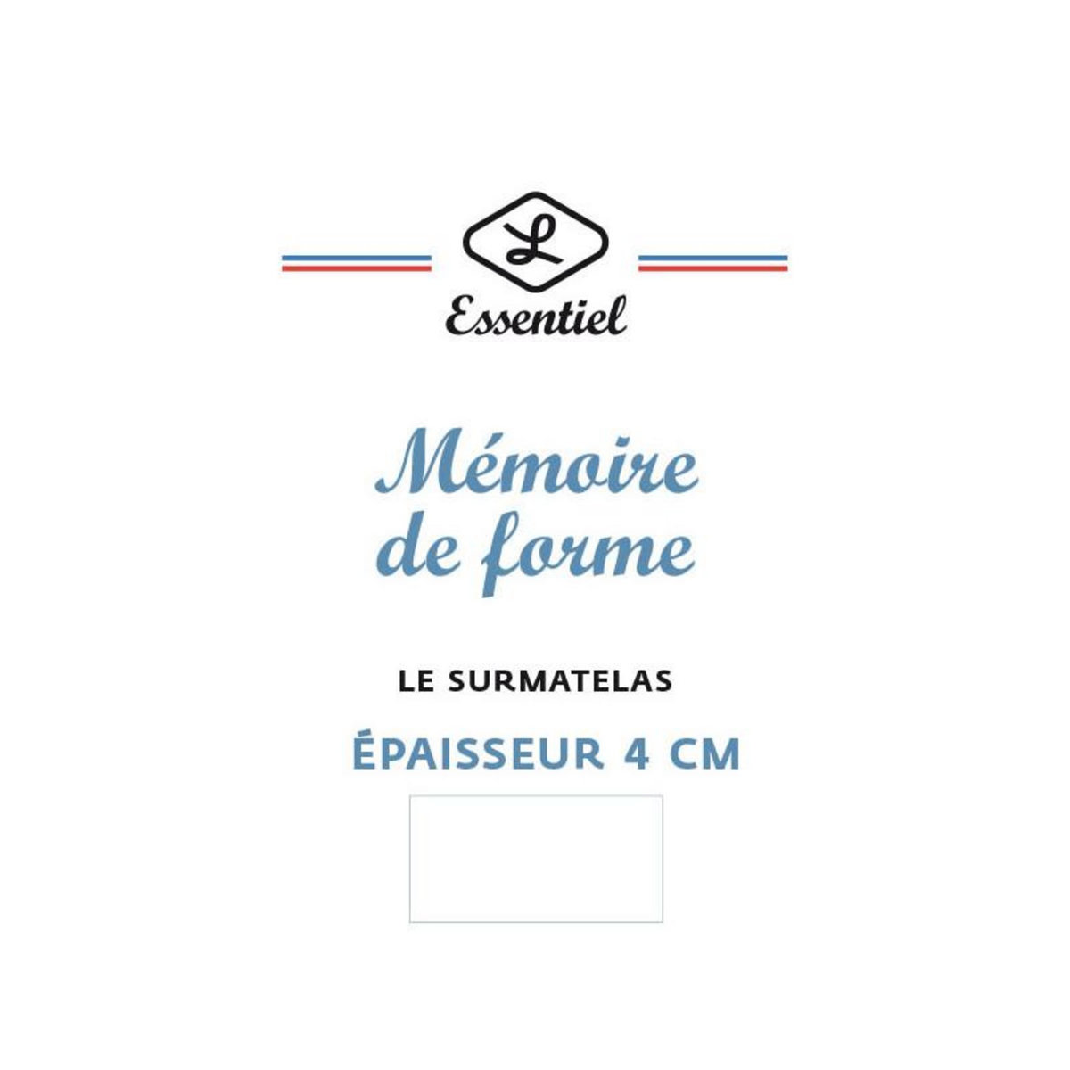 LESTRA Surmatelas Lestra  Fjord Essentiel  à mémoire de forme 180 x 200 cm