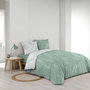 Voir la diapositive 4 : Douceur d'Intérieur Housse de couette 260x240 + 2 taies CASSIA sauge 100% coton