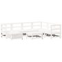 Voir la diapositive 2 : VIDAXL Salon de jardin 8 pcs blanc bois de pin massif