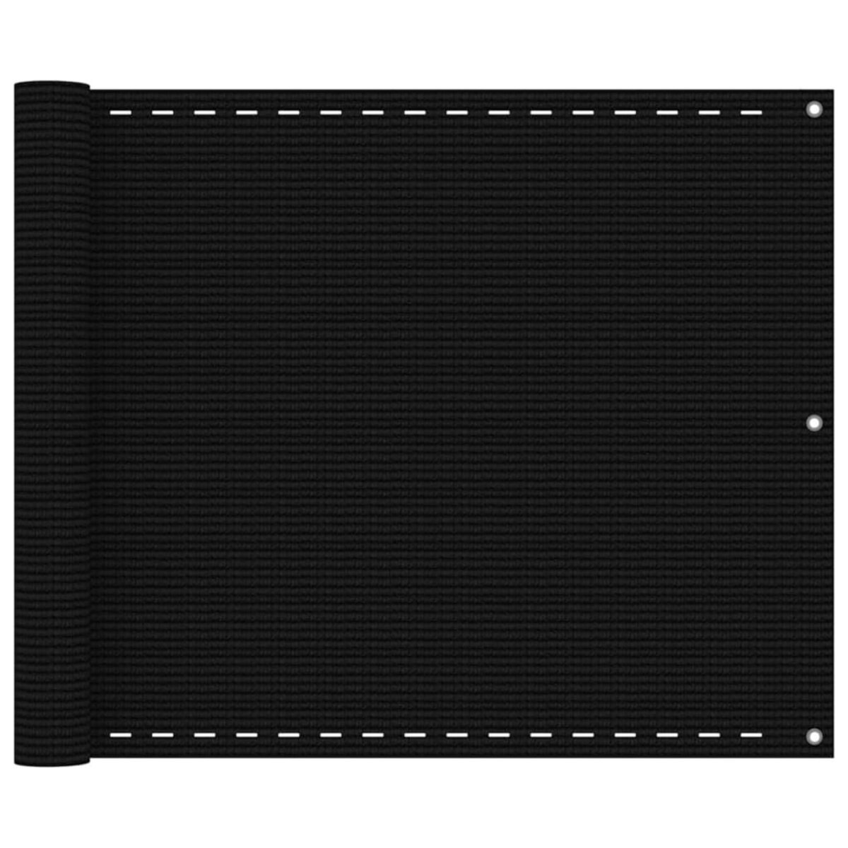 VIDAXL Ecran de balcon Noir 75x400 cm PEHD