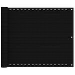 VIDAXL Ecran de balcon Noir 75x400 cm PEHD