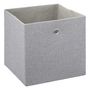 Voir la diapositive 4 : FIVE Lot de 2 boites de rangement en tissu avec couvercle - 31x31x31cm - Gris