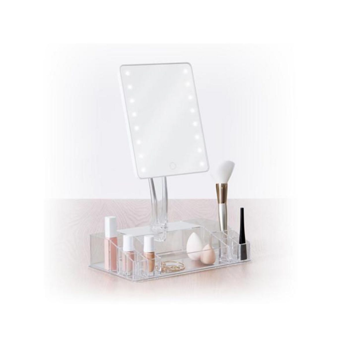 FIVE Organiseur Avec Miroir LED  Selena  38cm Transparent