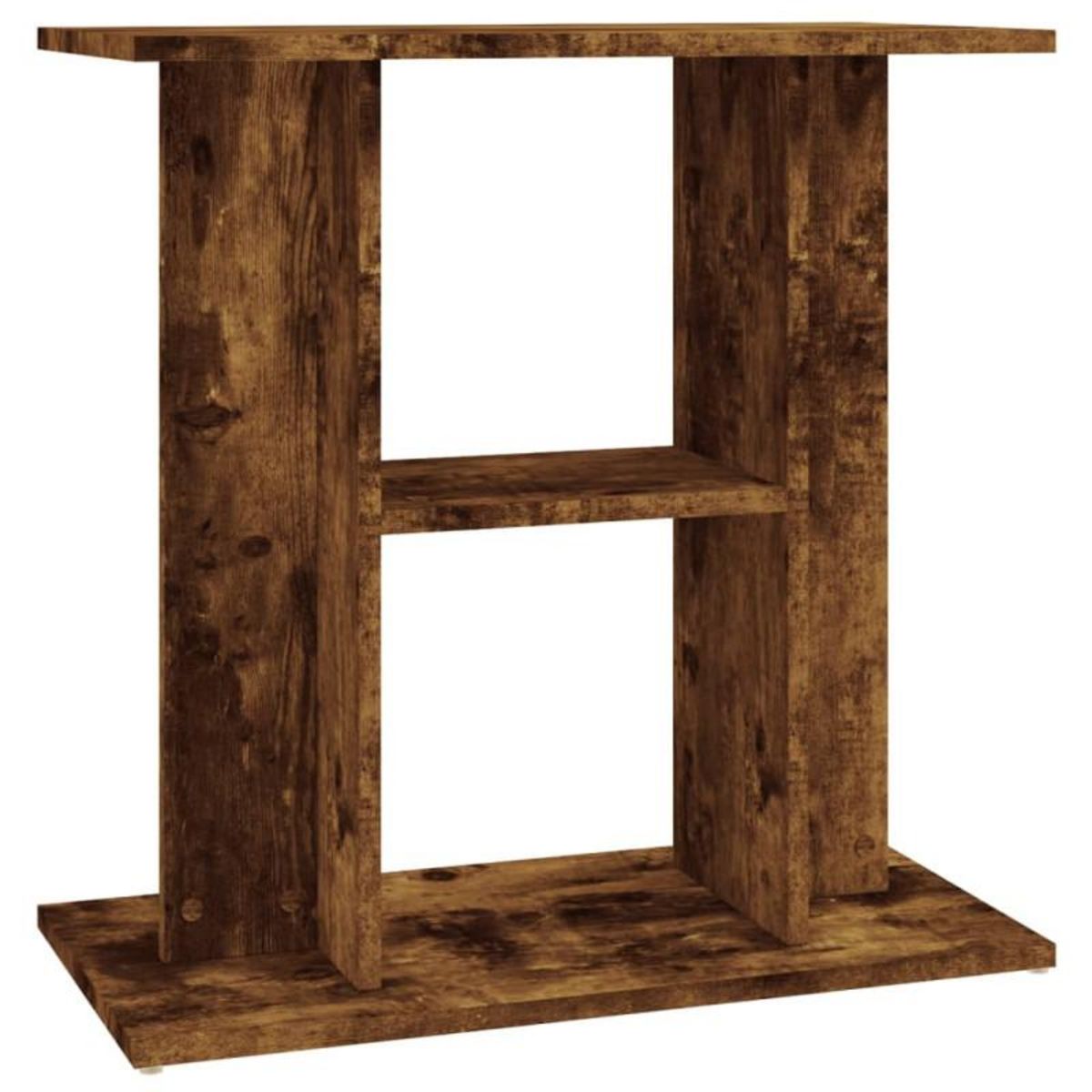 VIDAXL Support pour aquarium chêne fumé 60x30x60 cm bois d ingénierie