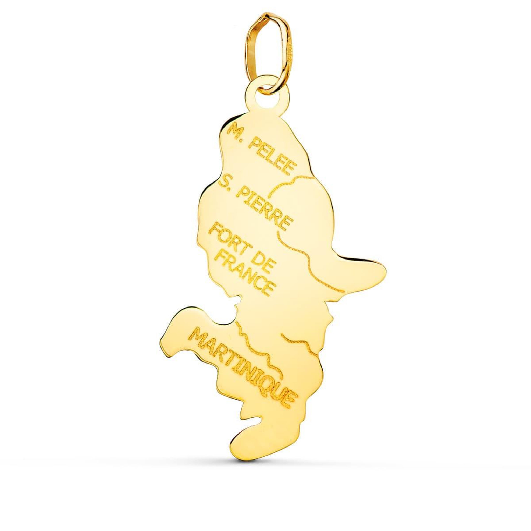 L'ATELIER D'AZUR Pendentif Or 18 Carats 750 Jaune - Ile de la Martinique - Chaines Offertes