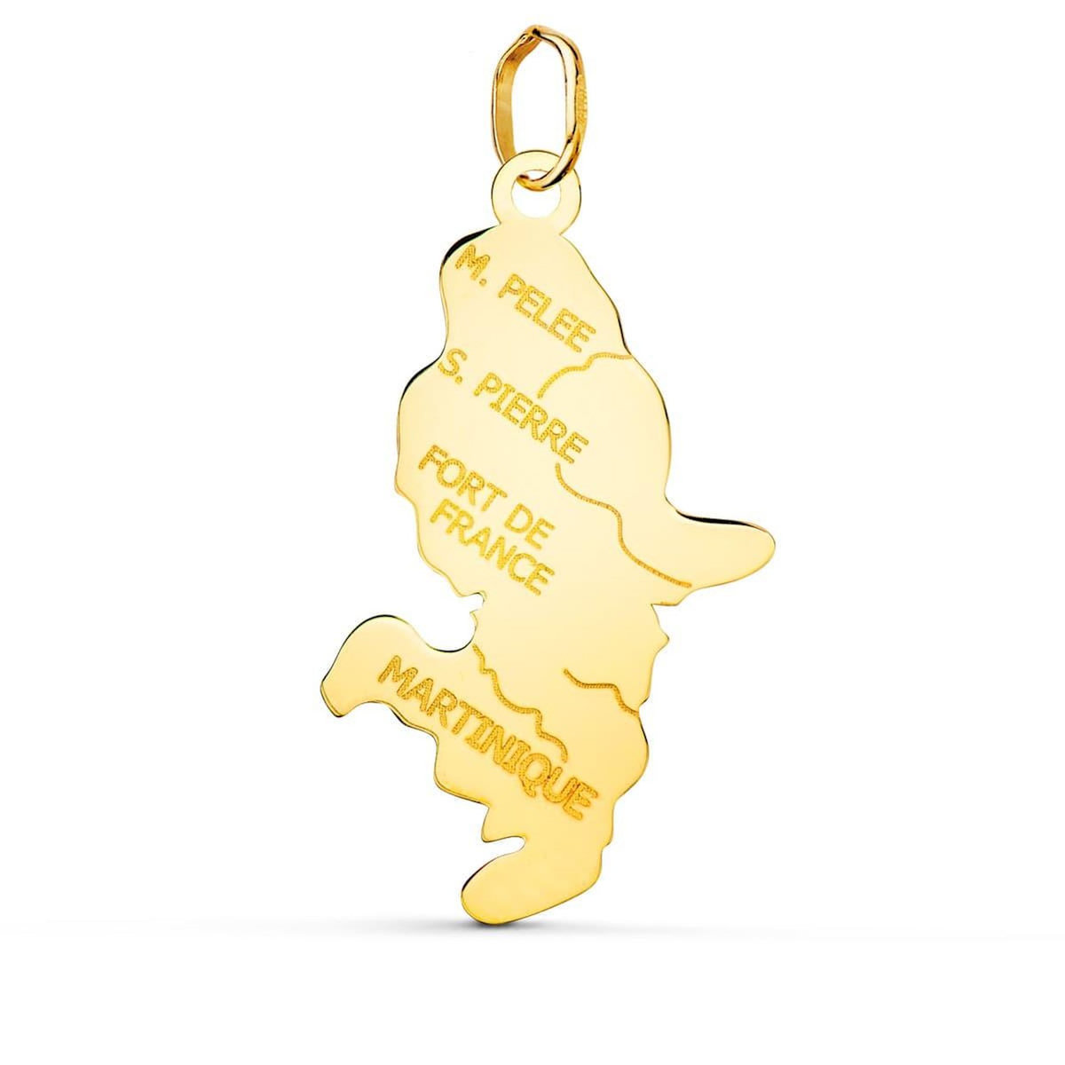 L'ATELIER D'AZUR Pendentif Or 18 Carats 750 Jaune - Ile de la Martinique - Chaines Offertes