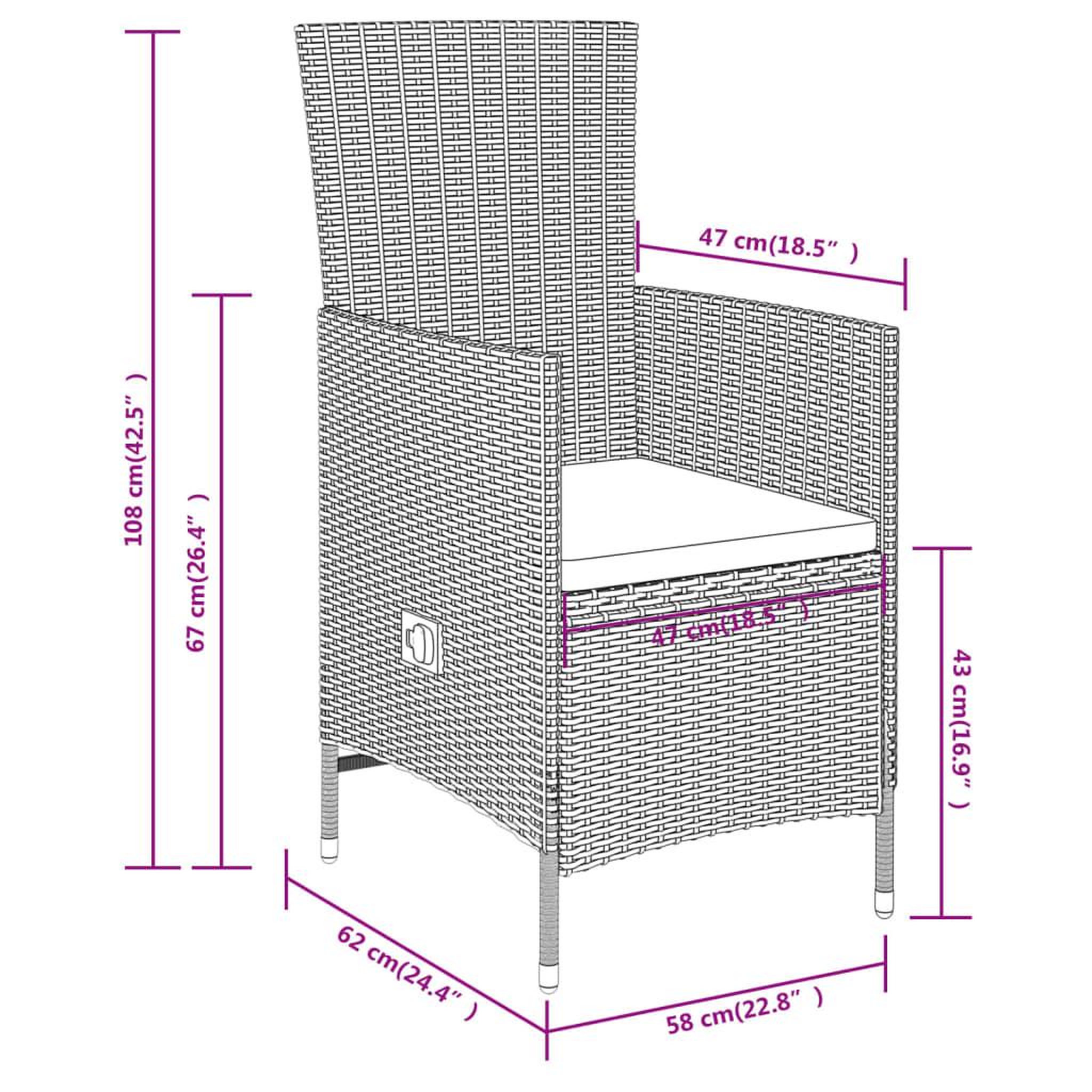 Voir la diapositive 6 : VIDAXL Ensemble a manger de jardin avec coussins 3 pcs Beige