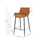 Voir la diapositive 4 : Rendez vous déco Lot de 2 chaises pour îlot central 65 cm en cuir synthétique camel-Pirata