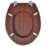 Voir la diapositive 5 : VIDAXL Siege de toilette avec Couvercle MDF Design simple Marron