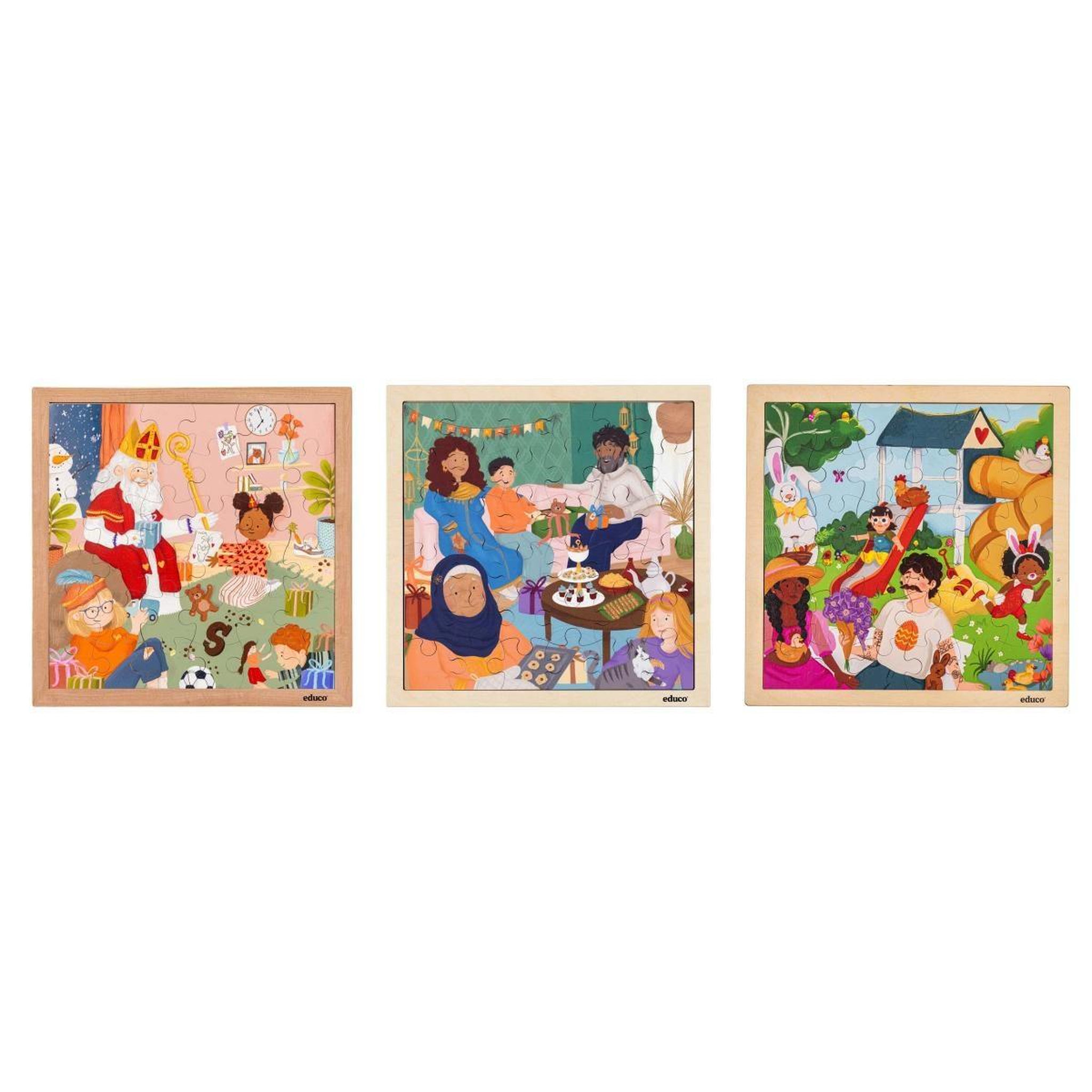 Voir la diapositive 3 : EDUCO Célébration - Noël — 36 pièces de puzzle