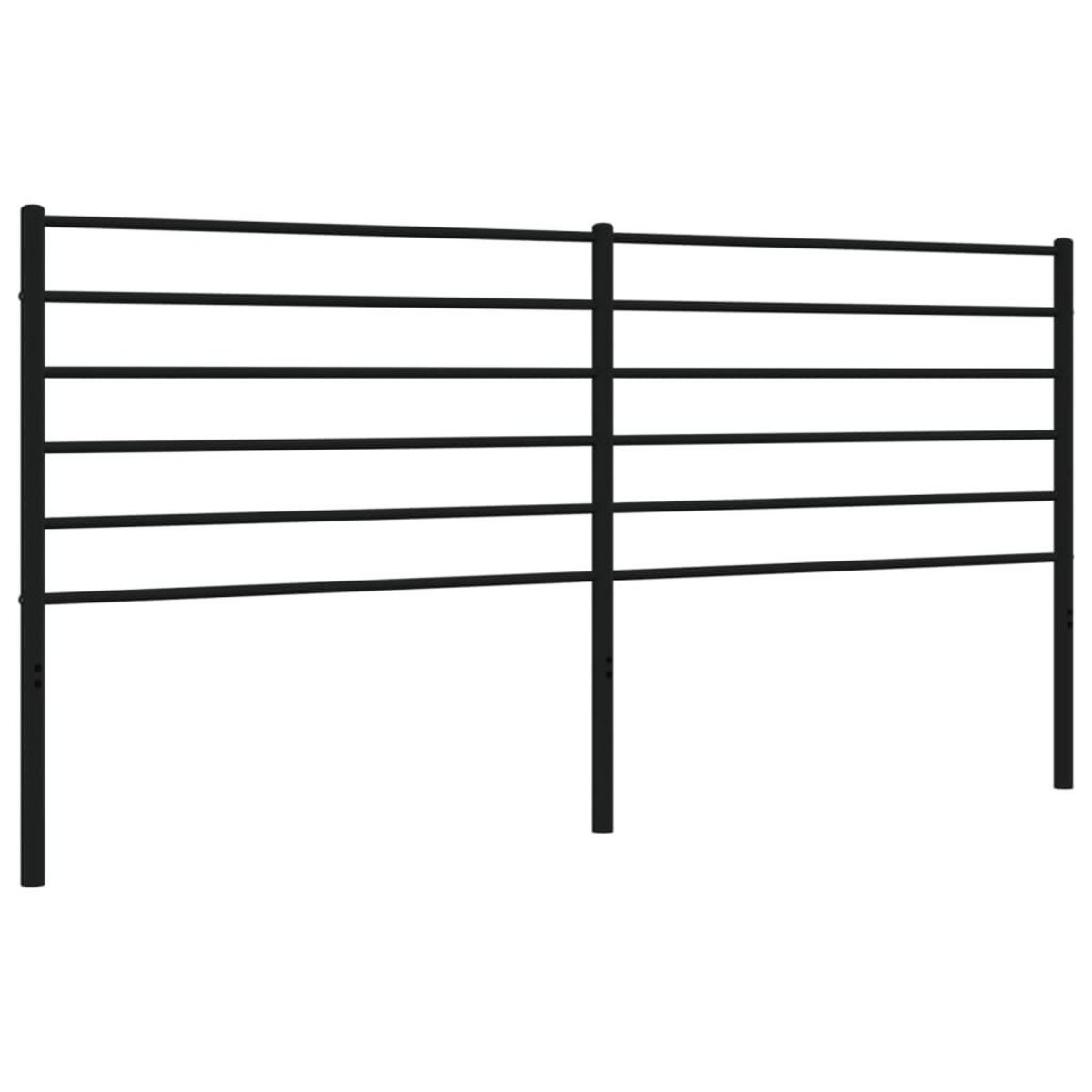 VIDAXL Tete de lit metal noir 200 cm