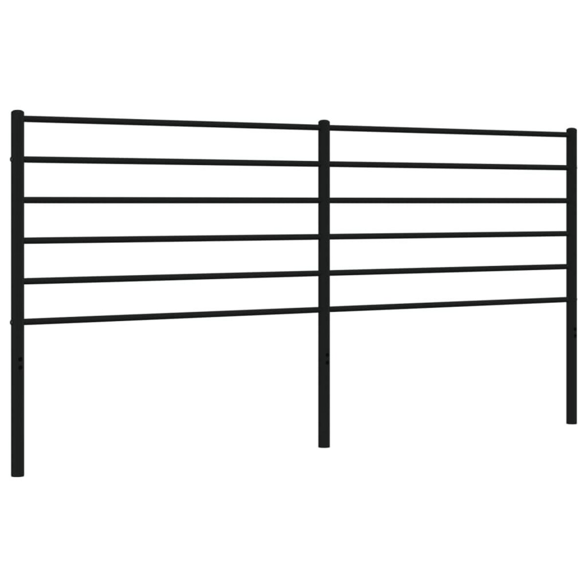 VIDAXL Tete de lit metal noir 200 cm