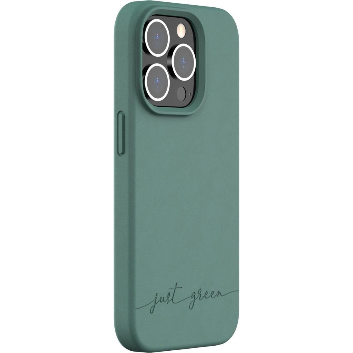 JUST GREEN Coque iPhone 14 Pro BIO vert nuit