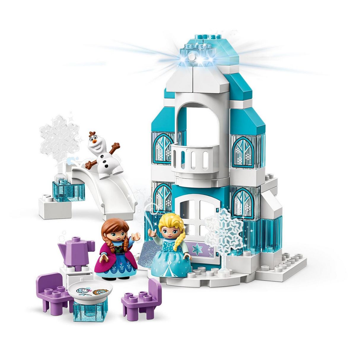 LEGO DUPLO Disney 10899 Le Château De La Reine Des Neiges, Jouet à Construire, Mini-Poupées