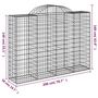 Voir la diapositive 6 : VIDAXL Paniers a gabions arques 7 pcs 200x50x140/160 cm Fer galvanise