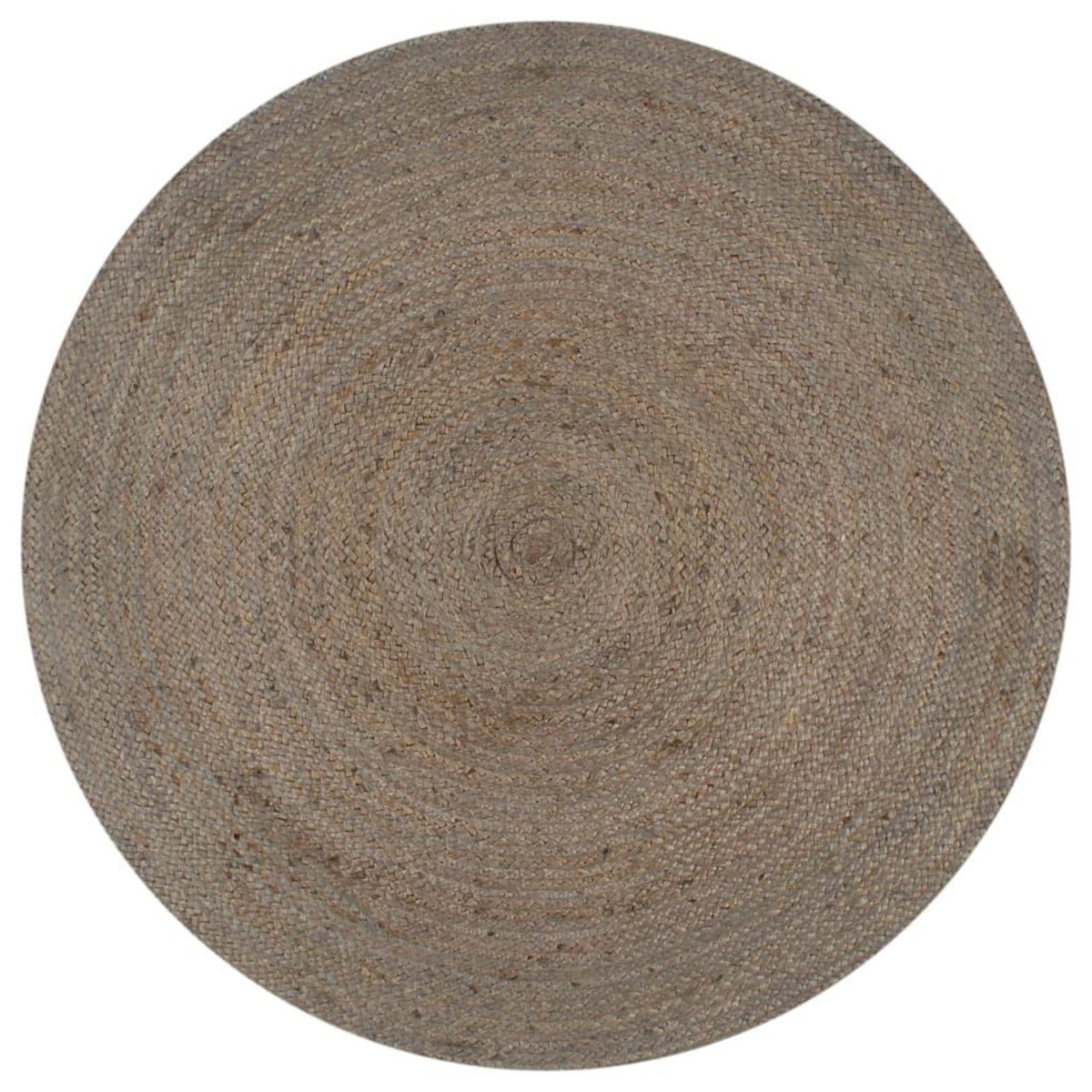 VIDAXL Tapis fait a la main Jute Rond 90 cm Gris