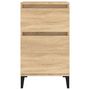 Voir la diapositive 6 : VIDAXL Tables de chevet 2 pcs chêne sonoma 40x35x70 cm