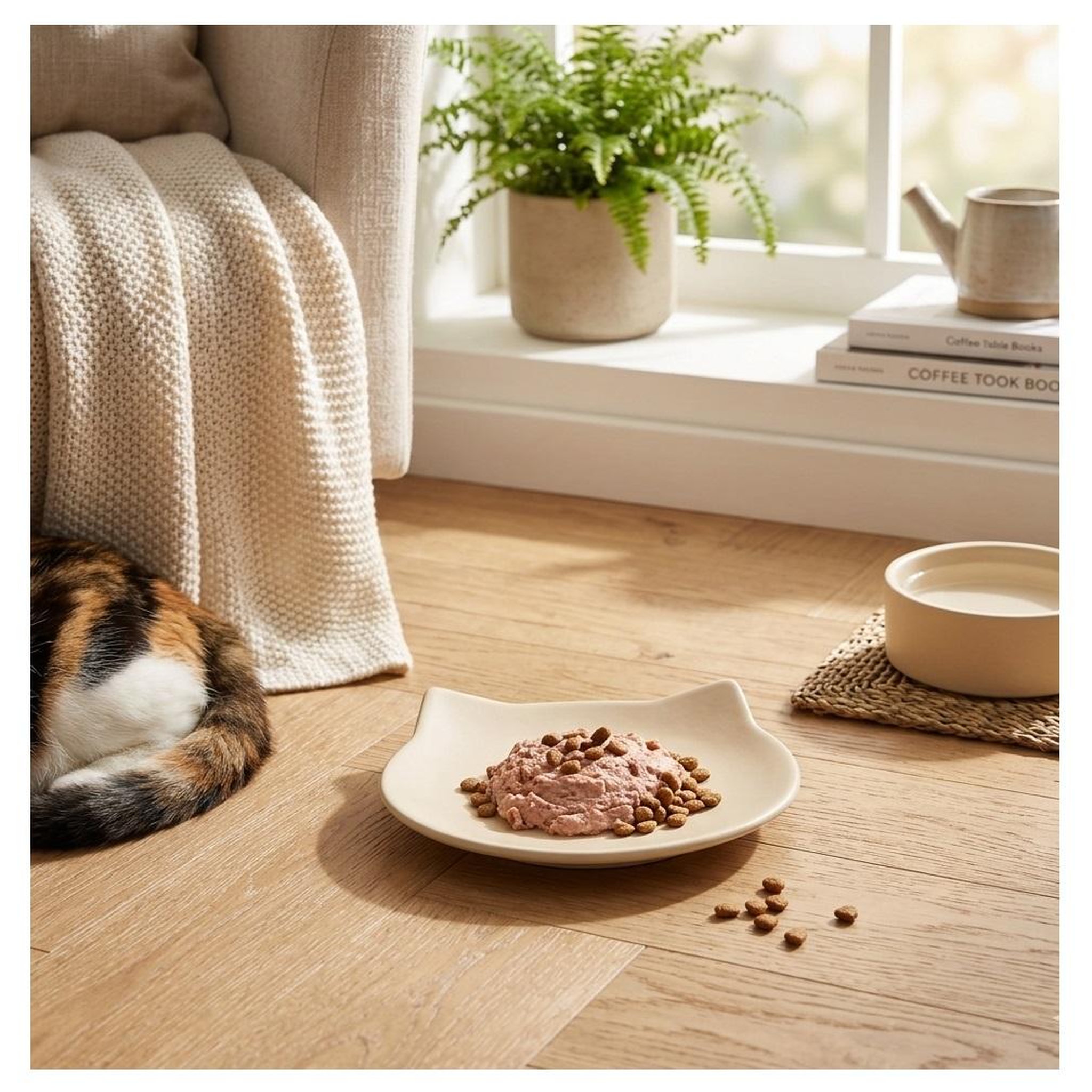 Voir la diapositive 5 : Eden Gamelle plat en céramique pour chat anti-stress filou
