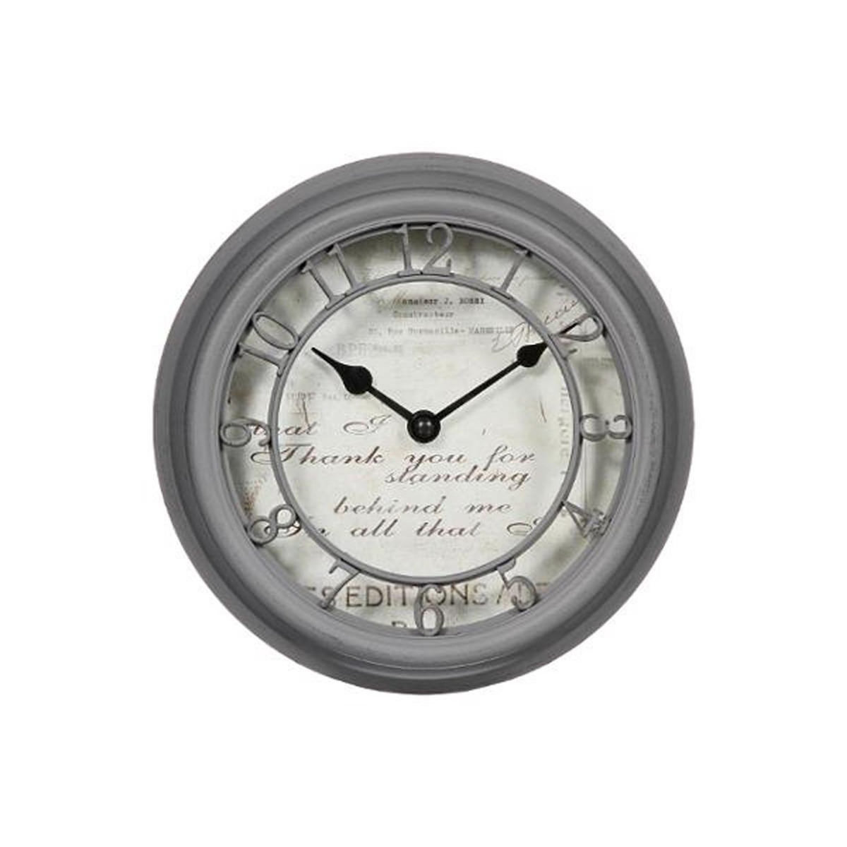 ATMOSPHERA Pendule Murale  Romance  21cm Gris