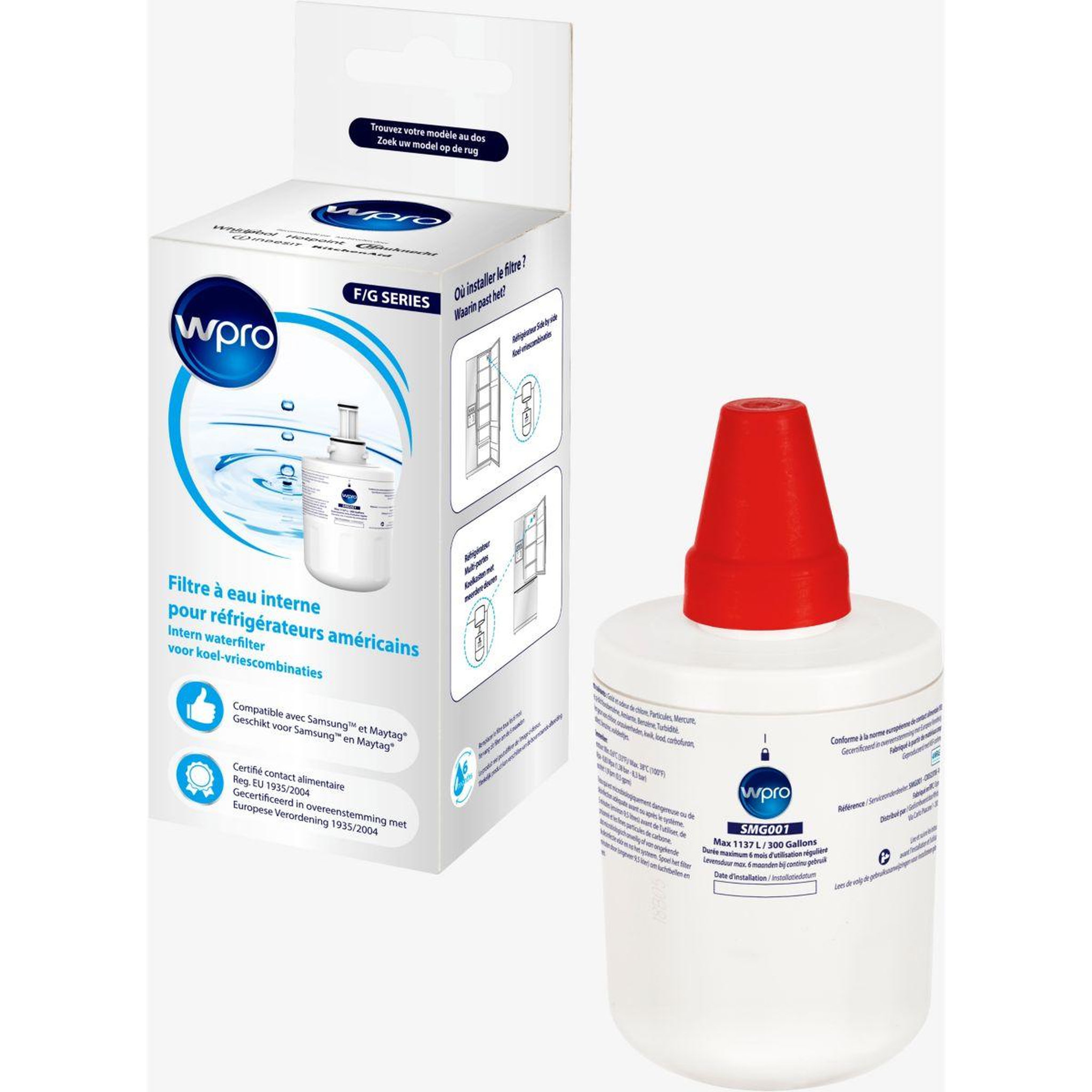 Voir la diapositive 3 : WPRO Filtre à eau SMG001
