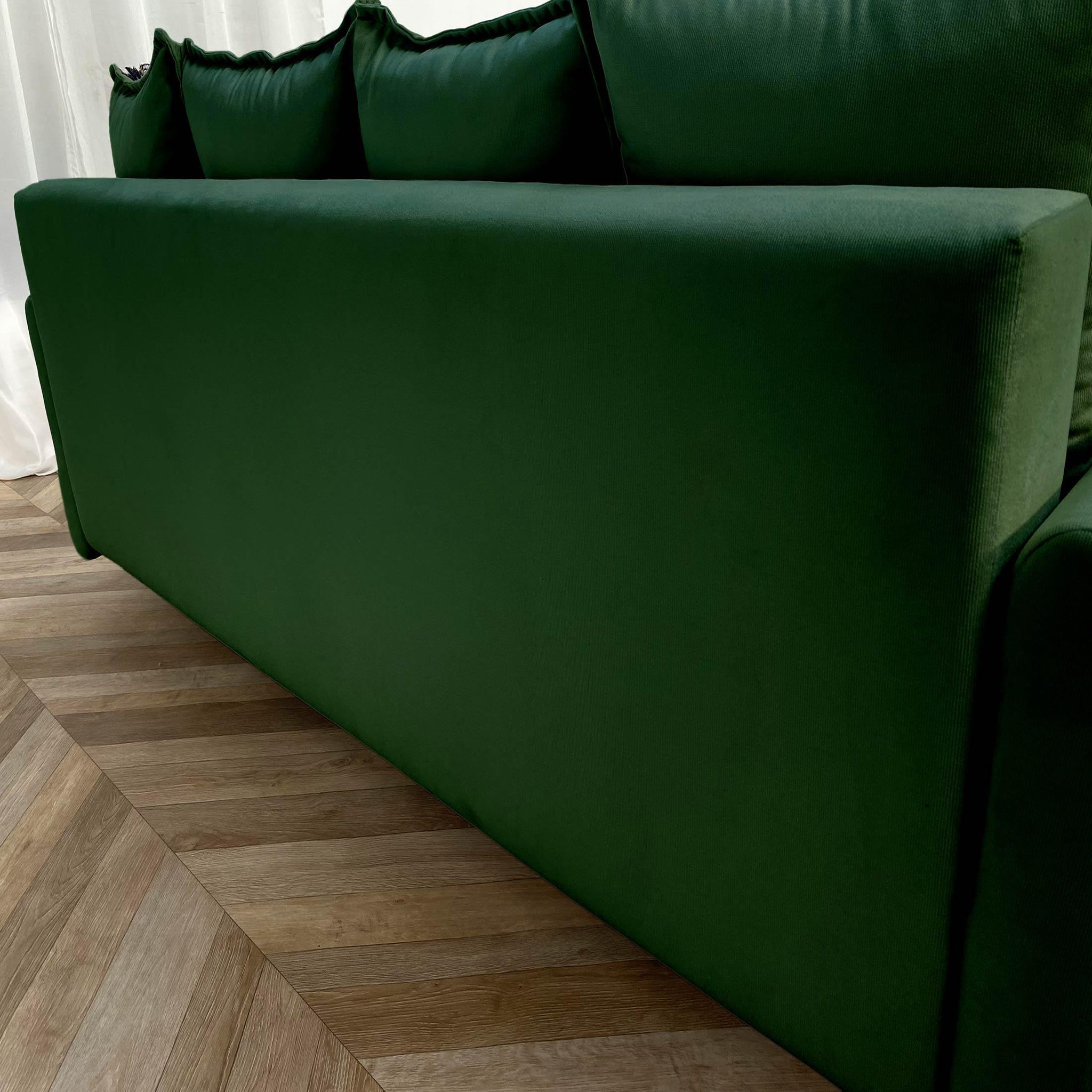 Voir la diapositive 6 : LISA DESIGN Apia - canapé 3 places - convertible avec coffre - en velours