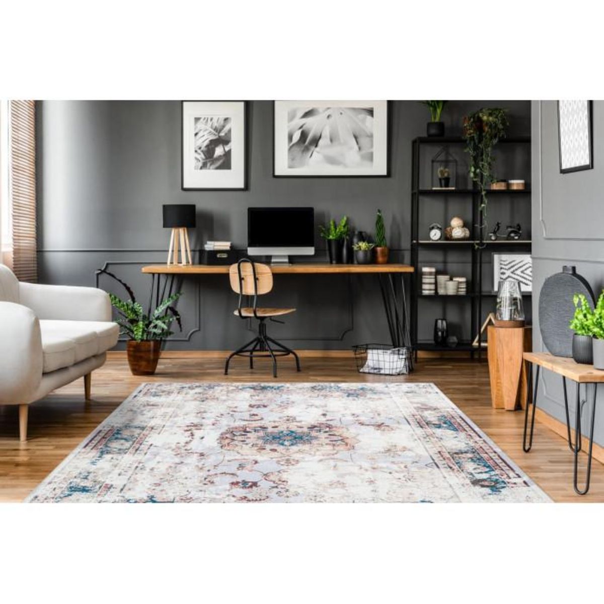 Paris Prix Tapis Oriental à Poils Courts  Galaxy II  Marron