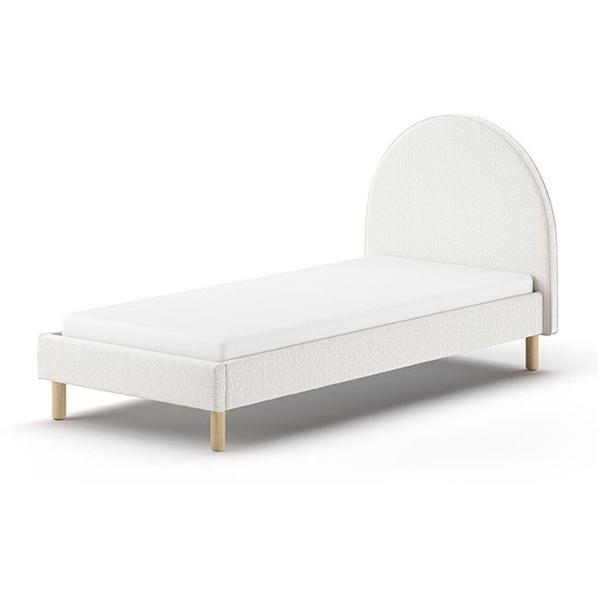 Paris Prix Lit enfant bouclé  moon  90x200cm blanc