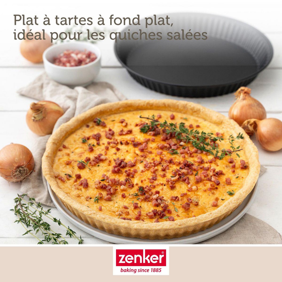 ZENKER Lot de 2 moules à quiche lorraine 28 cm Zenker Spécial Countries
