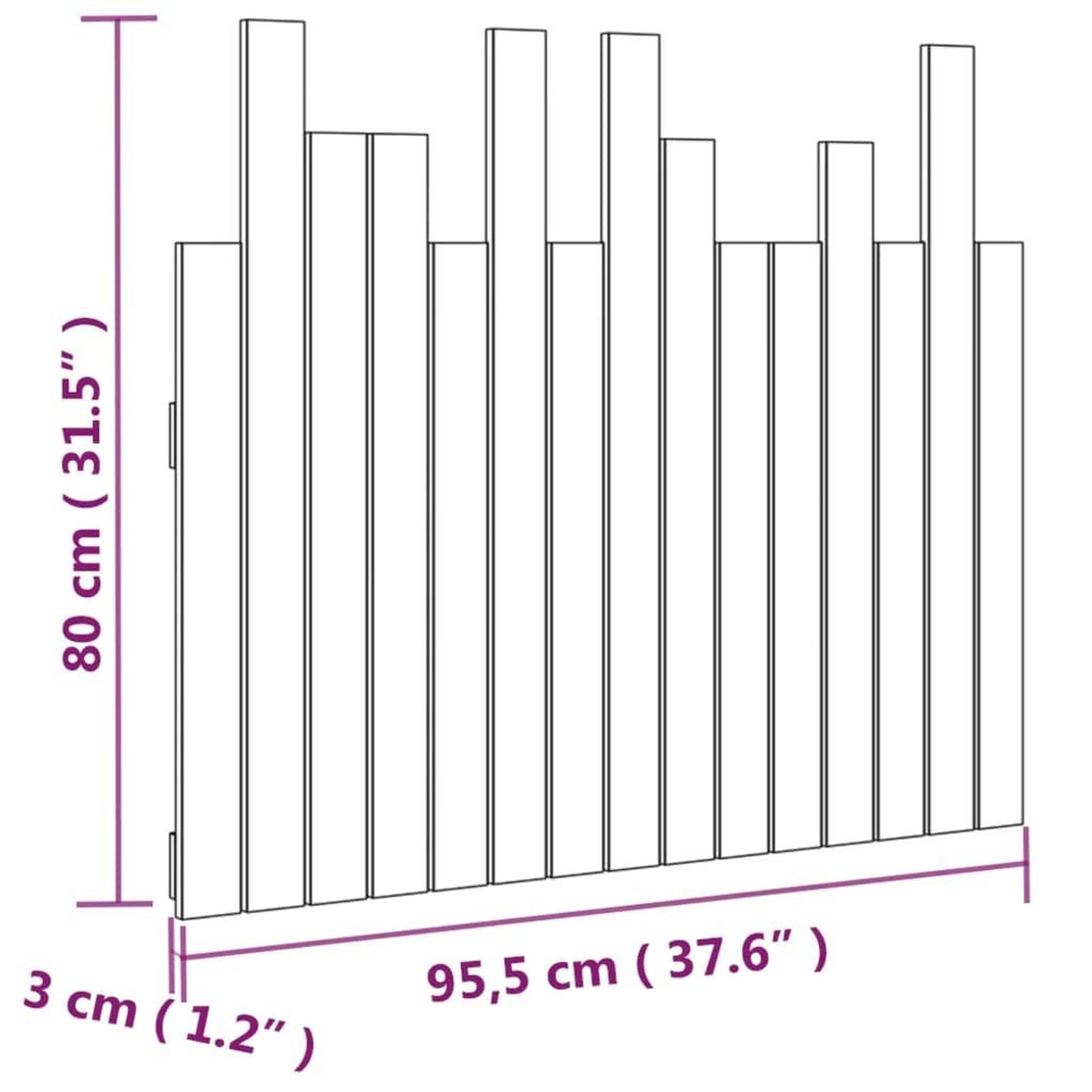 Voir la diapositive 6 : VIDAXL Tete de lit murale 95,5x3x80 cm Bois massif de pin