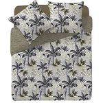 ATMOSPHERA Parure de lit 2 places en coton imprimé Cuba - 240x220 cm - Noir et blanc