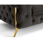 Voir la diapositive 6 : LISA DESIGN Camden - fauteuil chesterfield en velours - pieds en métal doré