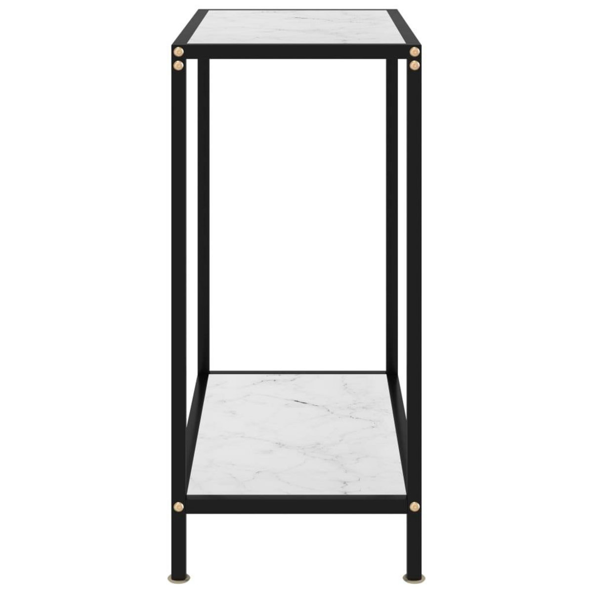 VIDAXL Table console Blanc 60x35x75 cm Verre trempe