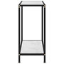Voir la diapositive 3 : VIDAXL Table console Blanc 60x35x75 cm Verre trempe