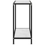 Voir la diapositive 3 : VIDAXL Table console Blanc 60x35x75 cm Verre trempe