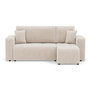 Voir la diapositive 1 : BEST MOBILIER Nicole - canapé d'angle réversible 4 places convertible avec coffre en tissu