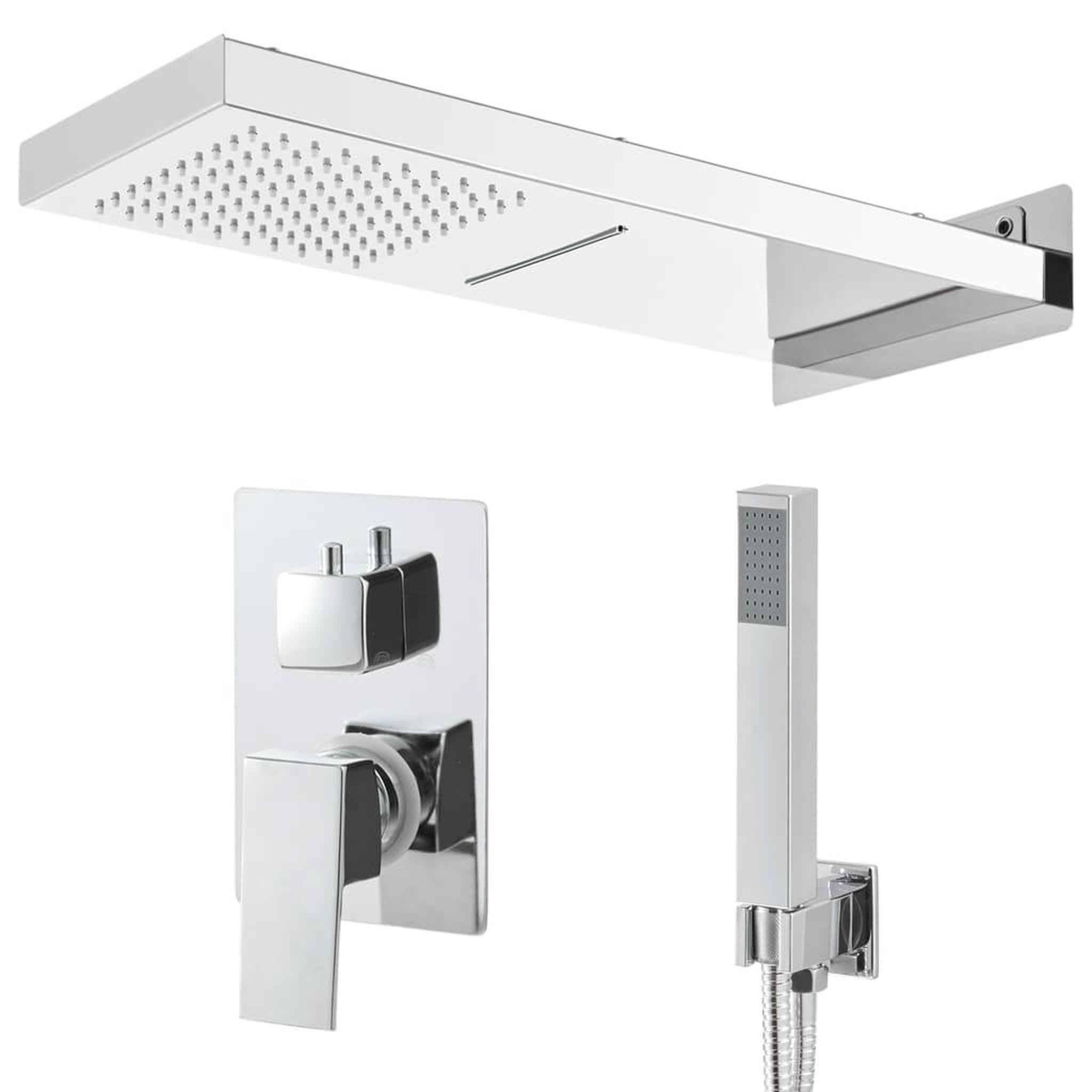 Voir la diapositive 2 : VIDAXL Systeme de douche Acier inoxydable 201 Argente