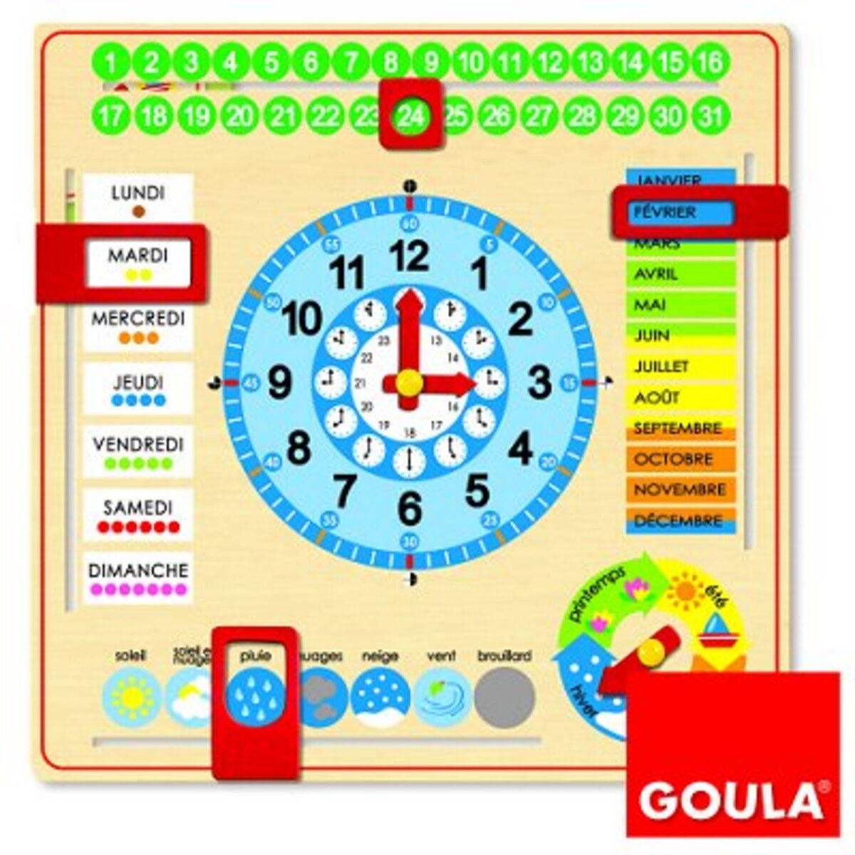 Goula Calendrier-horloge
