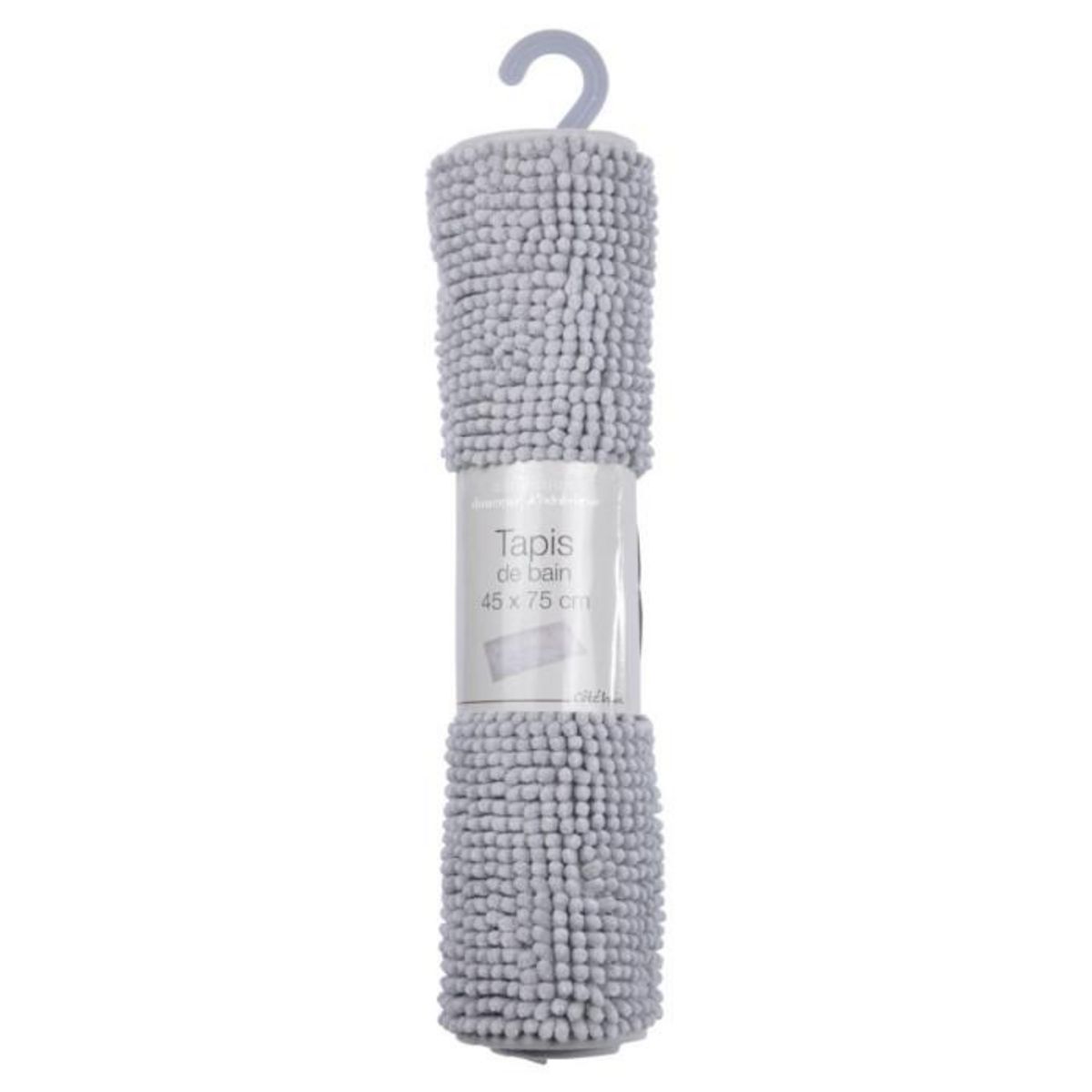 Paris Prix Tapis de Bain Microfibre  Sweety  45x75cm Gris Clair