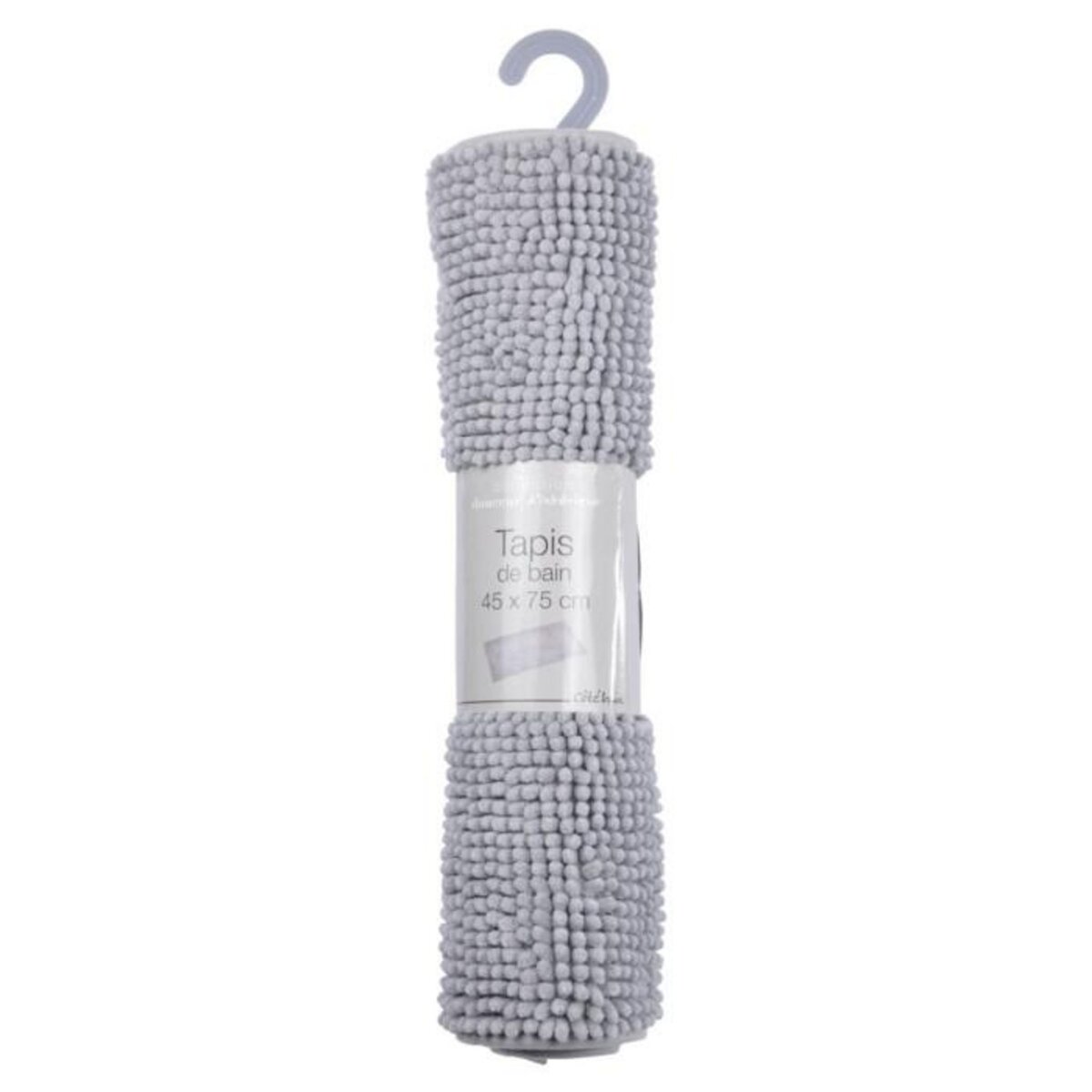 Paris Prix Tapis de Bain Microfibre  Sweety  45x75cm Gris Clair