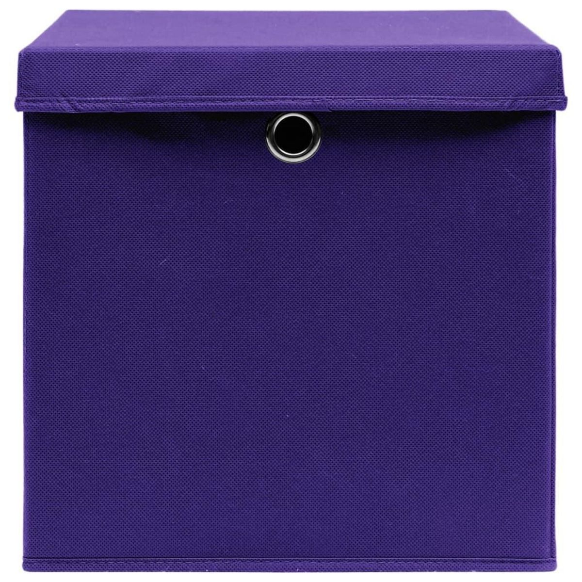 VIDAXL Boîtes de rangement avec couvercles 10 pcs 28x28x28 cm Violet