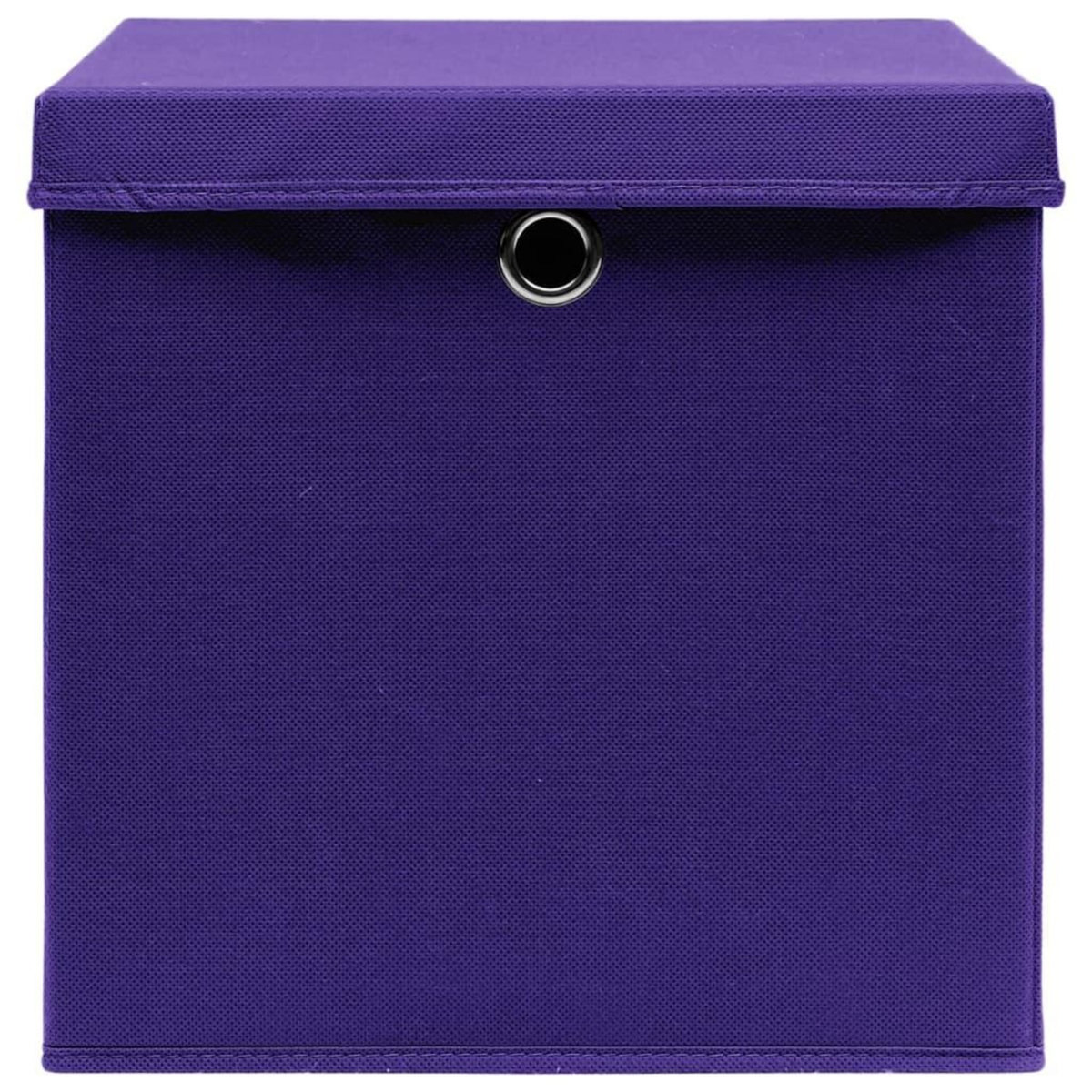 VIDAXL Boîtes de rangement avec couvercles 10 pcs 28x28x28 cm Violet