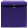 Voir la diapositive 3 : VIDAXL Boîtes de rangement avec couvercles 10 pcs 28x28x28 cm Violet