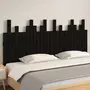 VIDAXL Tete de lit murale Noir 166x3x80 cm Bois massif de pin